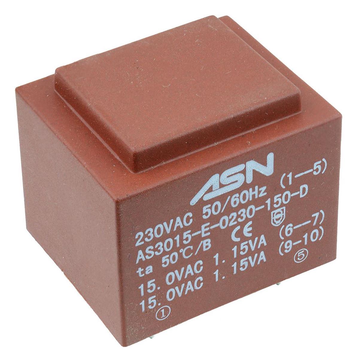 2 x 12V 2.3VA 230V Encapsulated PCB Transformer